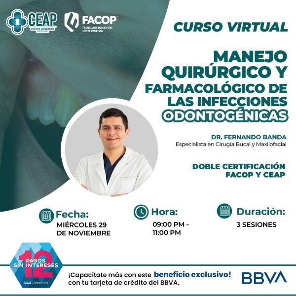 Curso Manejo Quirúrgico y Farmacológico de las Infecciones Odontogénicas