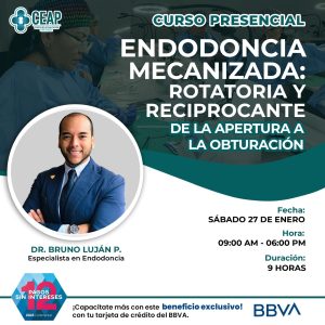 Curso Presencial Endodoncia Mecanizada: Rotatoria y reciprocante de la apertura a la obturación